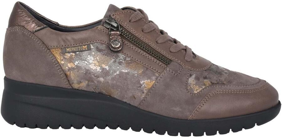 Mephisto Comfortabele leren sneakers in Taupe