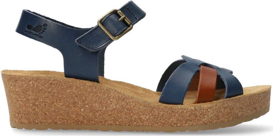 Mephisto Blauwe Leren Sandaal voor Dames Extra Breed - Foto 2