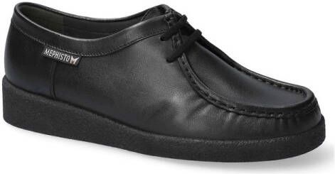 Mephisto Zwarte Leren Veterschoen voor Dames Black Dames - Foto 3