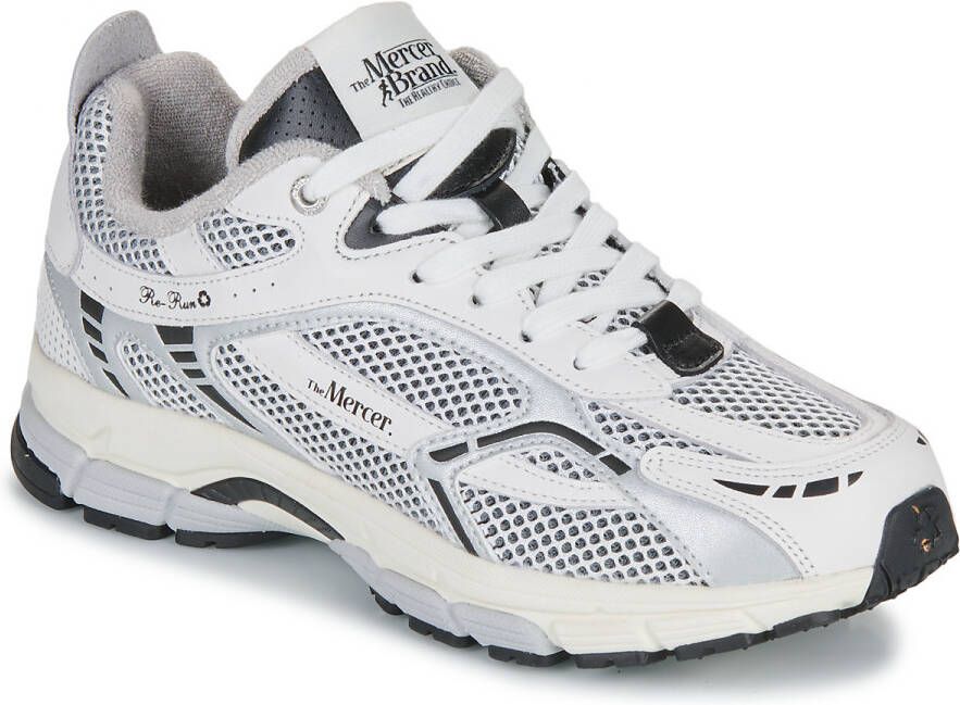 MERCER AMSTERDAM Lage Sneakers The Re-run White silver Maat: 43 Materiaal: Textiel Kleur: Wit