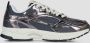 MERCER AMSTERDAM Lage Sneakers Dames The Re-run Cracked Maat: 37 Materiaal: Mesh Kleur: Grijs - Thumbnail 1