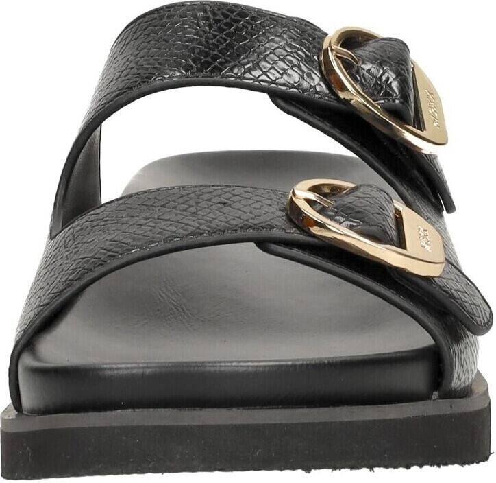 Mexx Zwarte Leatherlook Reptielenprint Slippers - Foto 6