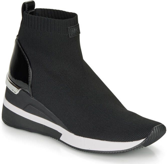 Michael Kors Skyler sneaker met gebreid bovenwerk en lak details
