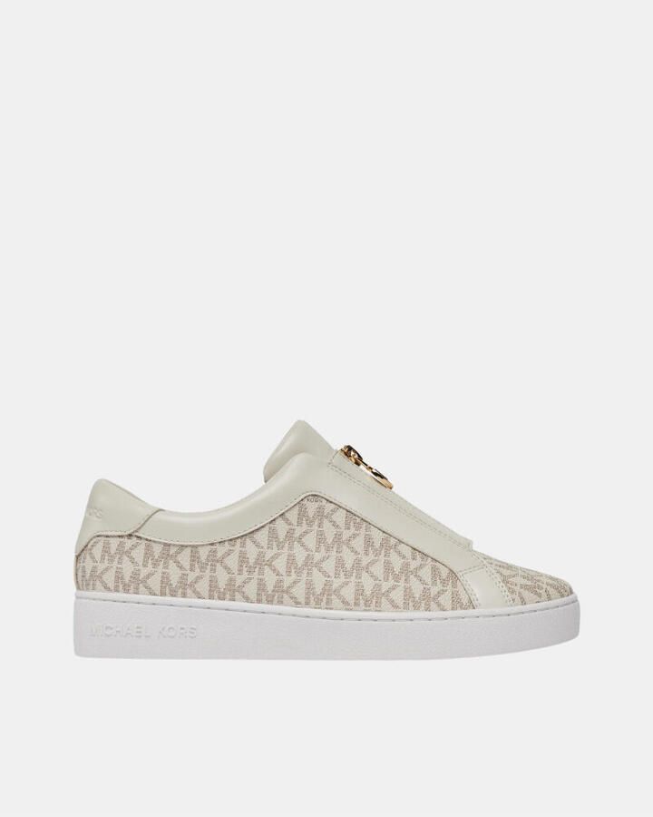 Michael Kors Dames Sneakers Keaton Zip Slip On Vanilla Beige - Foto 11