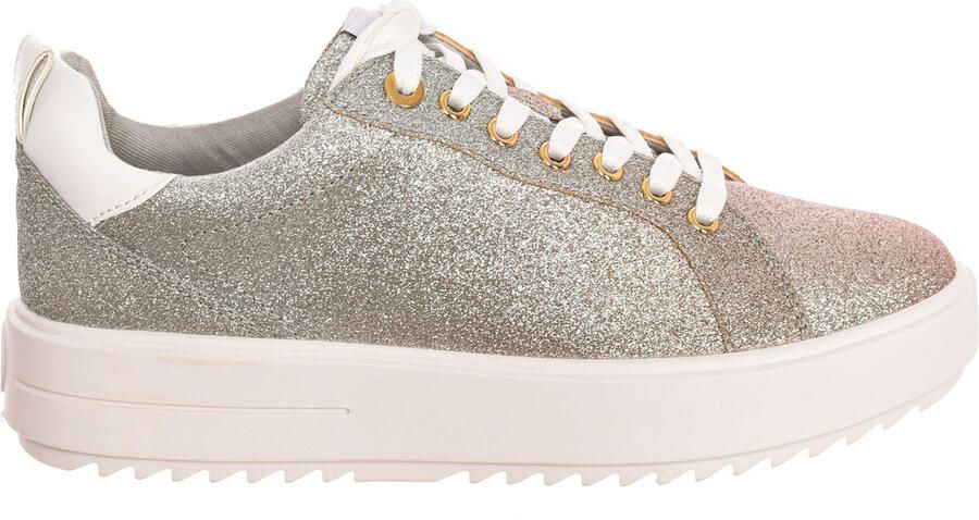 Michael Kors Glitter Sneakers Ronde Neus Veters Rubberen Zool Gray Dames - Foto 3