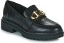 Michael Kors Zwarte leren loafers met metalen details Black Dames - Thumbnail 2