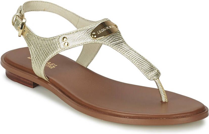 Michael Kors Logo Plaque Pale Gold Damessandalen - Foto 3