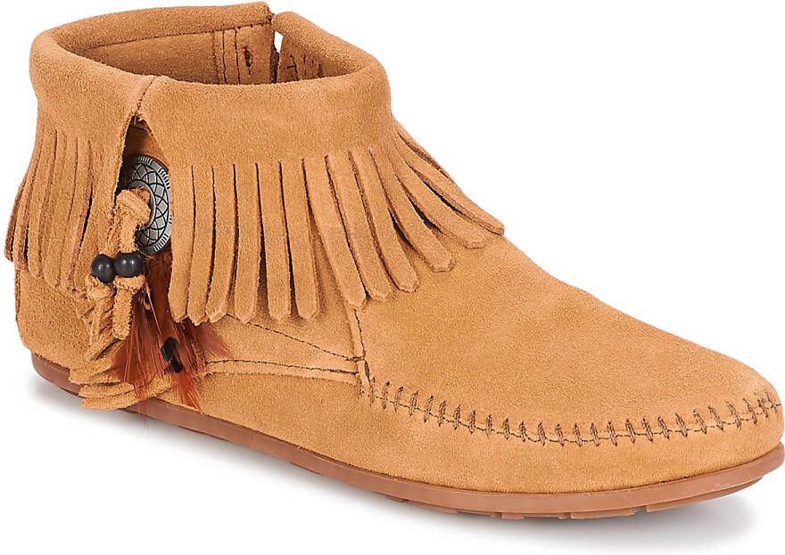 minnetonka Laarzen CONCHO FEATHER SIDE ZIP BOOT