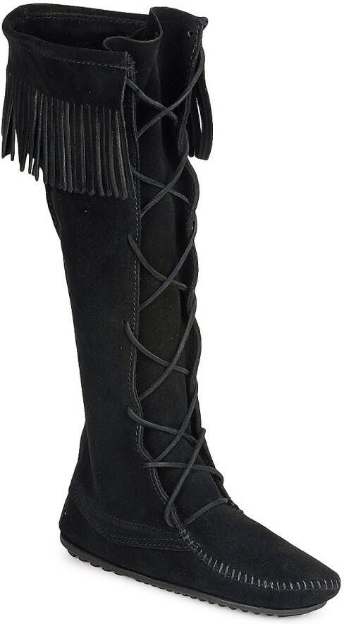 Minnetonka Laarzen FRONT LACE HARDSOLE KNEE HI BOOT