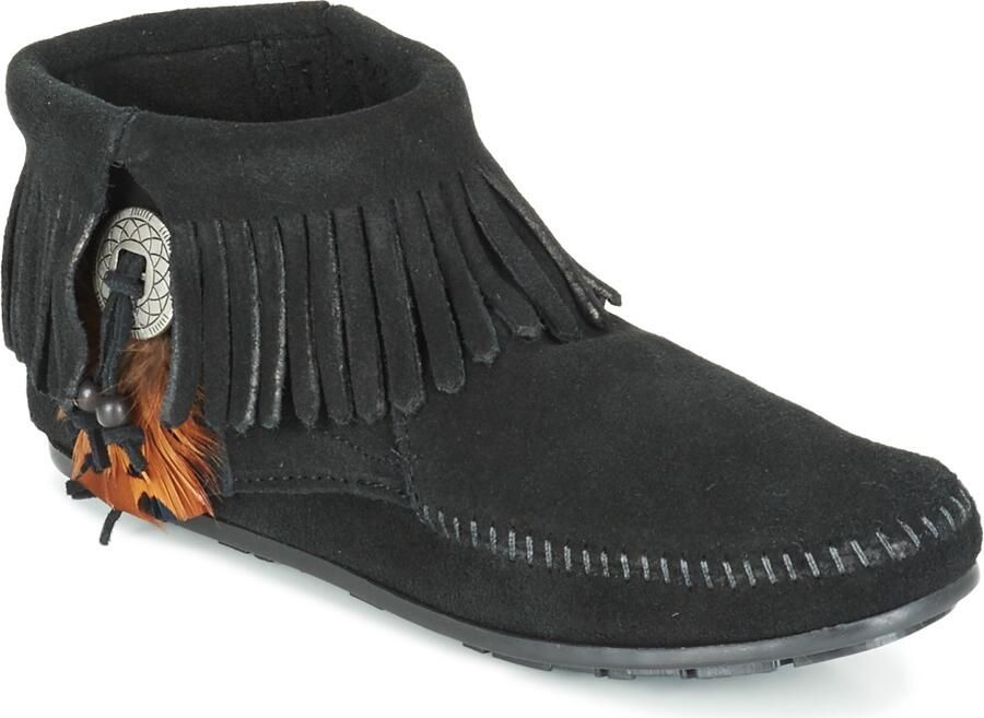 Minnetonka Laarzen CONCHO FEATHER SIDE ZIP BOOT