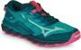 Mizuno Wave Daichi 7 Dames Sportschoenen Hardlopen Trail blauw rood - Thumbnail 2