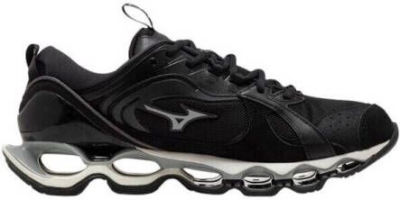 Mizuno Zwarte Sneakers met Suède en Mesh Panelen Black - Foto 3