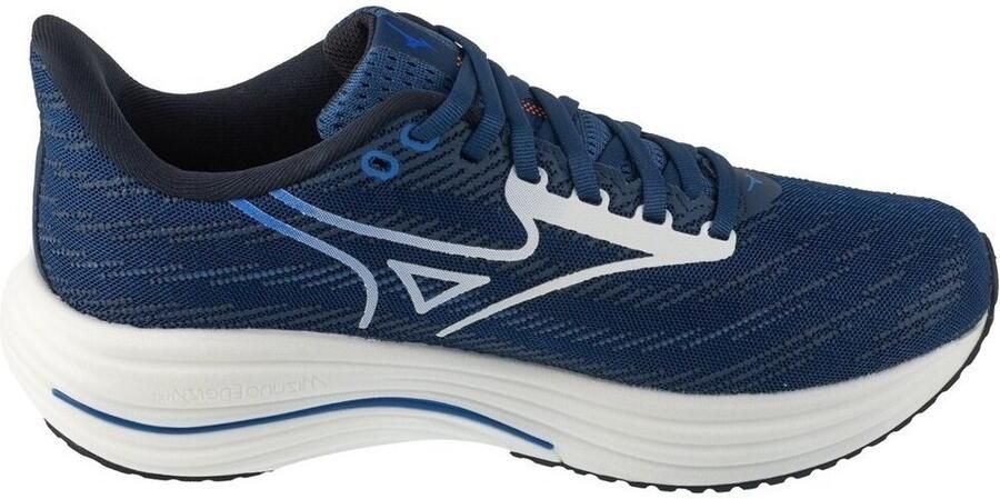 Mizuno Wave Rider 29 hardloopschoenen donkerblauw wit geel - Foto 7