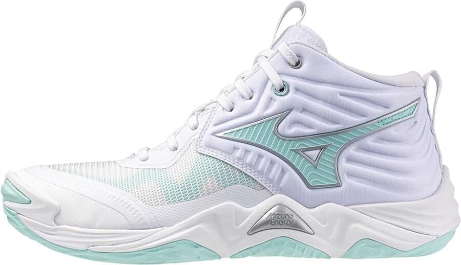 Mizuno Wave Momentum Elite Mid Indoor Sportschoenen Voor Dames Wit 1 2 Vrouw - Foto 3