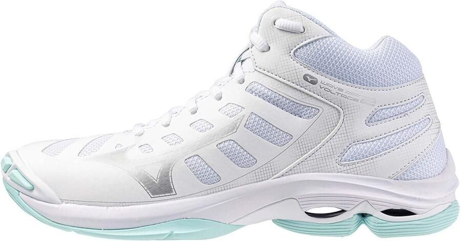 Mizuno Wave Voltage 2 Mid Indoor Sportschoenen Voor Dames Wit 1 2 Vrouw - Foto 3
