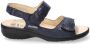 Mephisto Blauwe Leren Comfort Sandaal Blue Dames - Thumbnail 2