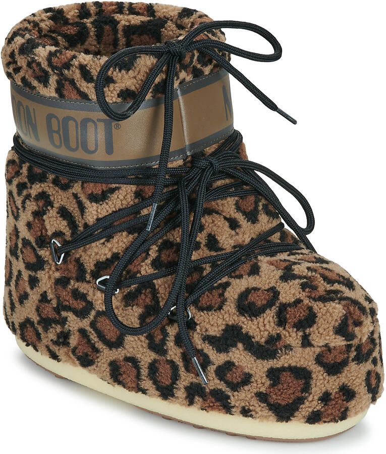 Moon Boot Laarzen Cognac Mb Icon Low Fleece Leopard Boots Cogna d1409960 - Foto 2