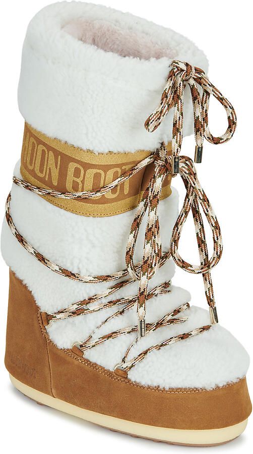 MOON BOOT Snowboots Dames Icon High Shearling 35 38 Suède Camel - Foto 4