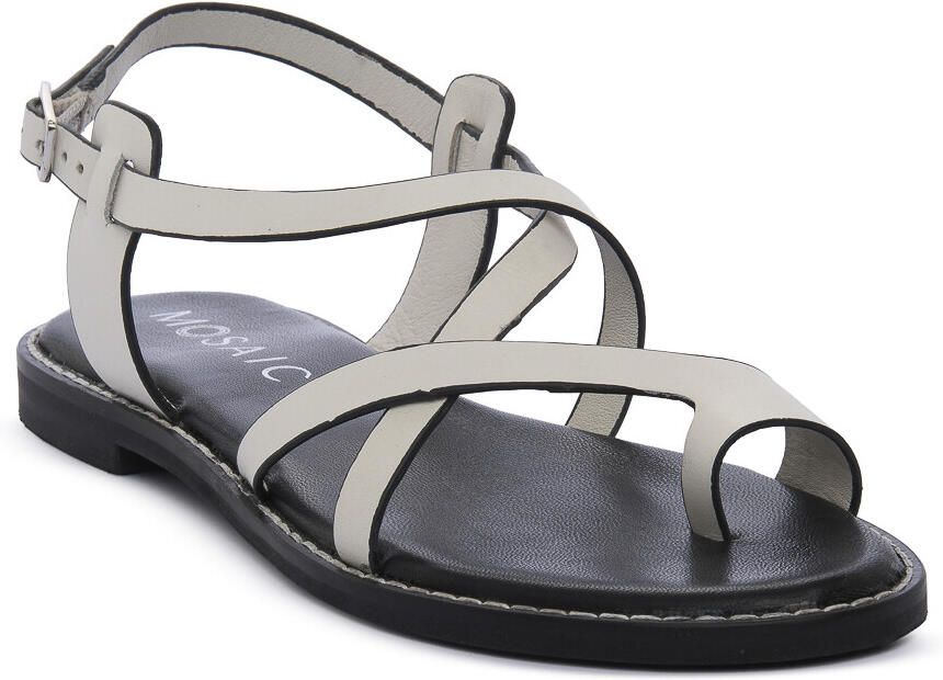 Mosaic Platte sandalen OFF WHITE
