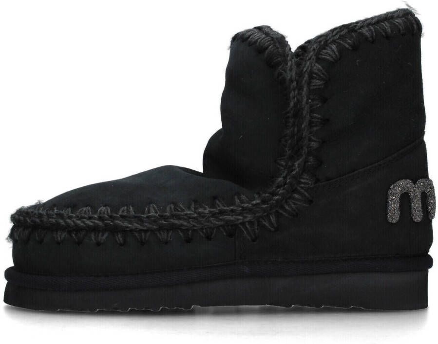MOU Vachtlaarzen Dames Eskimo 18 Glitter Logo Maat: 39 Materiaal: Suède Kleur: Zwart - Foto 12
