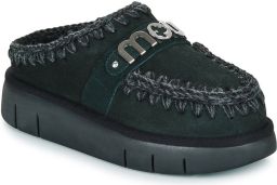 Mou Handgemaakte Bounce Clog met Gehaakte Details Black Dames