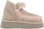 Mou Warme Winterlaarzen Mini Eskimo Stijl Beige Dames - Thumbnail 2