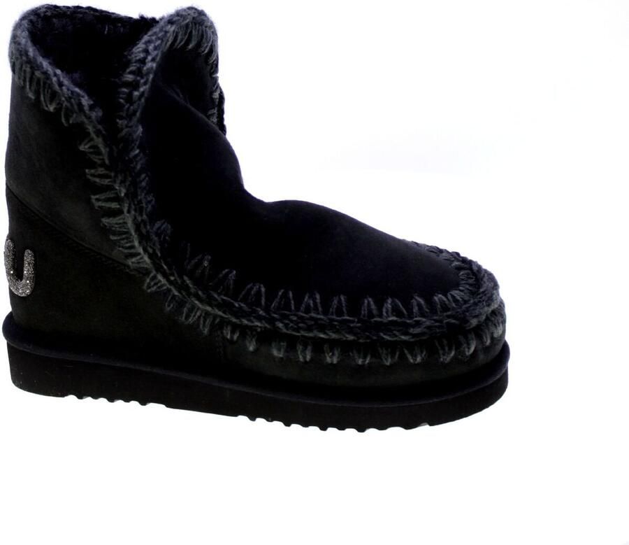 MOU Vachtlaarzen Dames Eskimo 18 Glitter Logo Maat: 36 Materiaal: Suède Kleur: Zwart - Foto 15