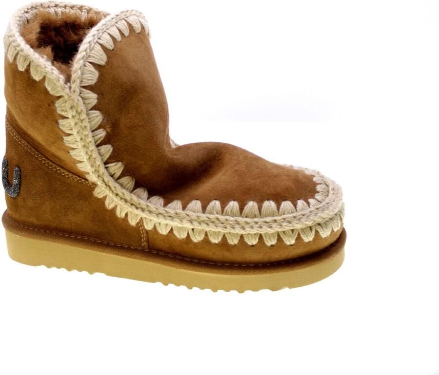 MOU Vachtlaarzen Dames Eskimo 18 Glitter Logo Maat: 36 Materiaal: Suède Kleur: Cognac - Foto 9