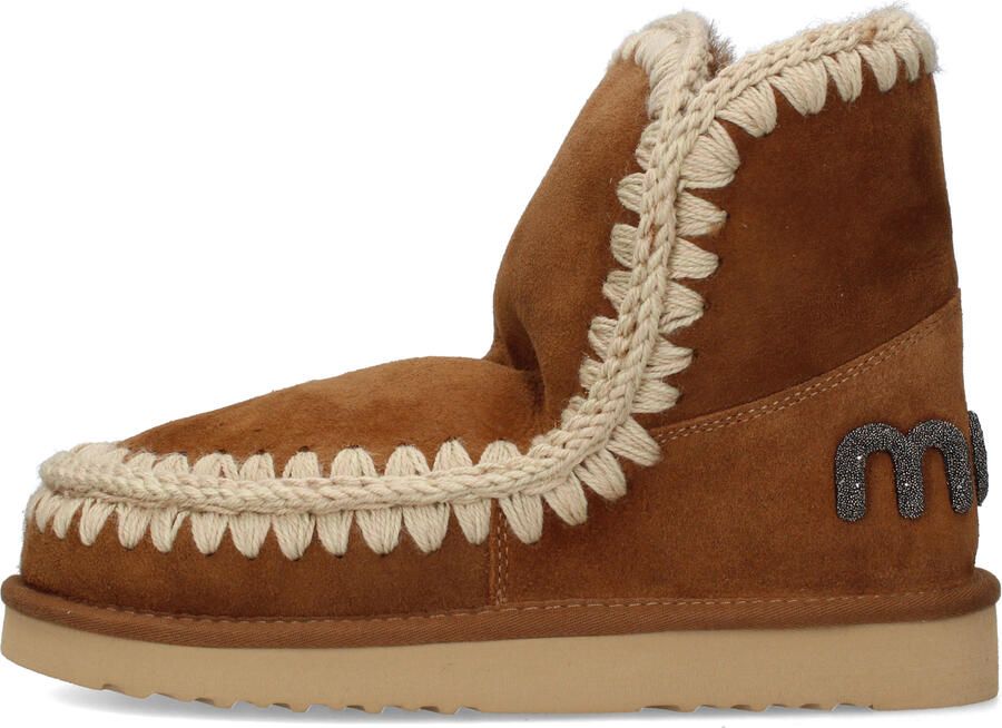 MOU Vachtlaarzen Dames Eskimo 18 Glitter Logo Suède Cognac - Foto 6