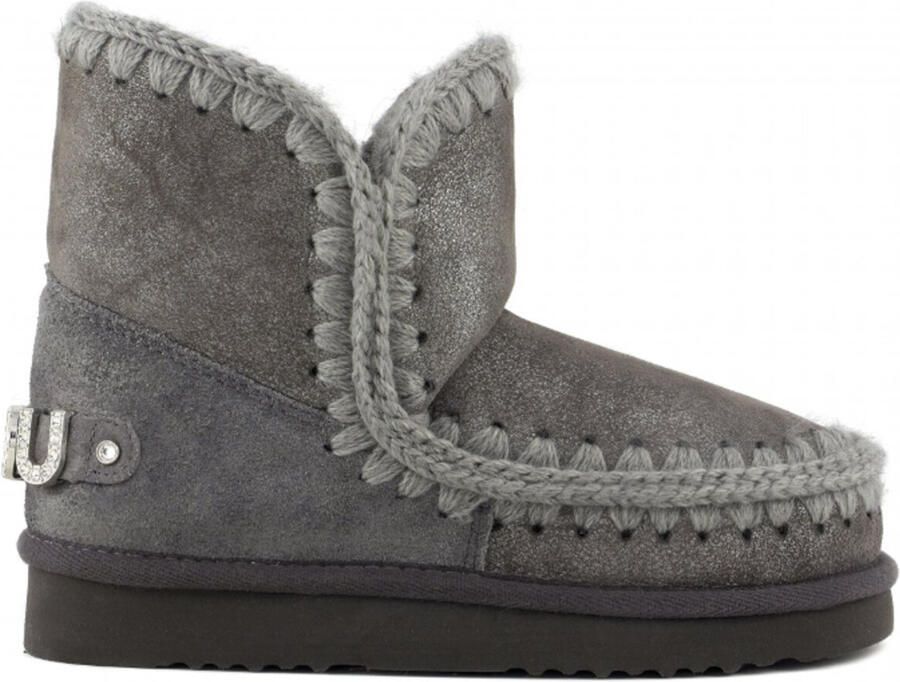 Mou Tronchetti Eskimo 18 Rhinestones Logo Grijs Dames - Foto 3