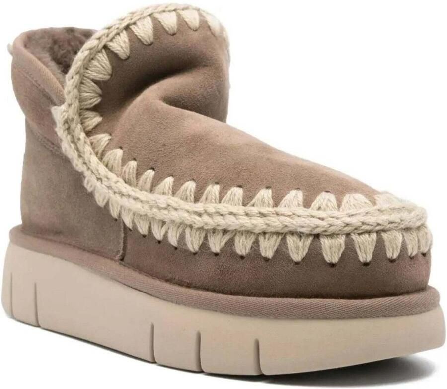 MOU Vachtlaarzen Dames Eskimo Bounce Sneaker Maat: 40 Materiaal: Suède Kleur: Taupe - Foto 12