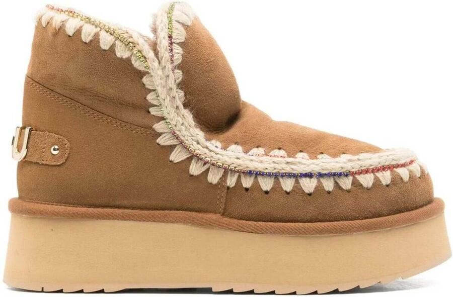 MOU Bruine Laarzen Eskimo 18 Platform Rhinestones - Foto 3