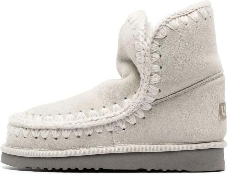 MOU Vachtlaarzen Dames Eskimo 18 Glitter Logo Suède Zilver