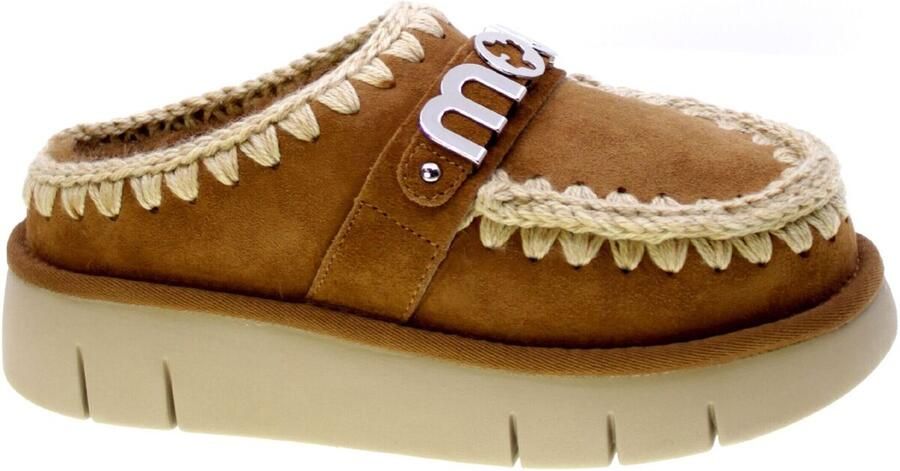 MOU Instappers Dames Bounce Clog Maat: 39 Materiaal: Suède Kleur: Cognac - Foto 10