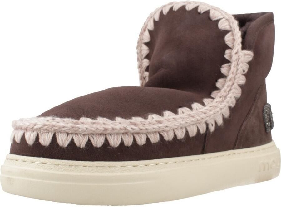 Mou Bruine Omgekeerde Schapenvacht en Suède Enkellaars Brown Dames - Foto 3