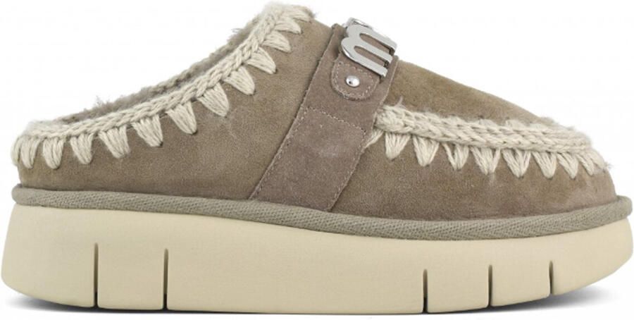 MOU Instappers Dames Bounce Clog Maat: 38 Materiaal: Suède Kleur: Beige - Foto 15