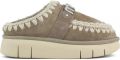 MOU Instappers Dames Bounce Clog Suède Beige - Bruin