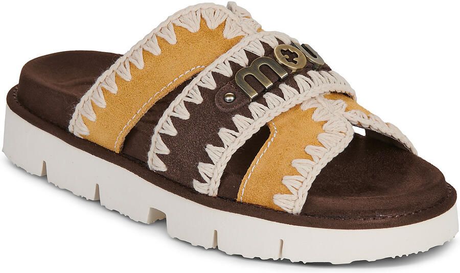 Mou Slippers BIO SANDAL BICOLOR METAL LOG