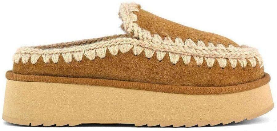 MOU Instappers Dames Clog Eskimo Platform Maat: 40 Materiaal: Suède Kleur: Cognac - Foto 10