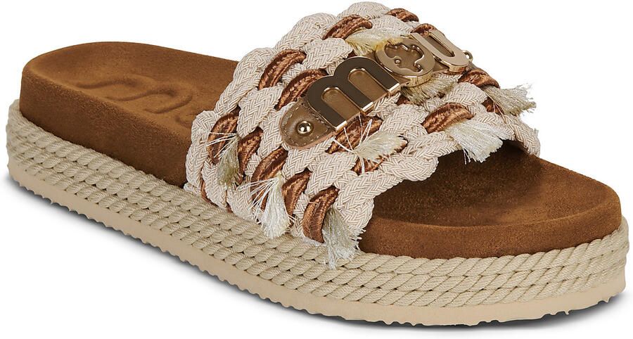 MOU Slippers Dames Monoband Rope Sandal Fringes Maat: 40 Materiaal: Raffia Kleur: Bruin - Foto 7