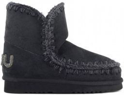 MOU Vachtlaarzen Dames Eskimo 18 Glitter Logo Suède Zwart