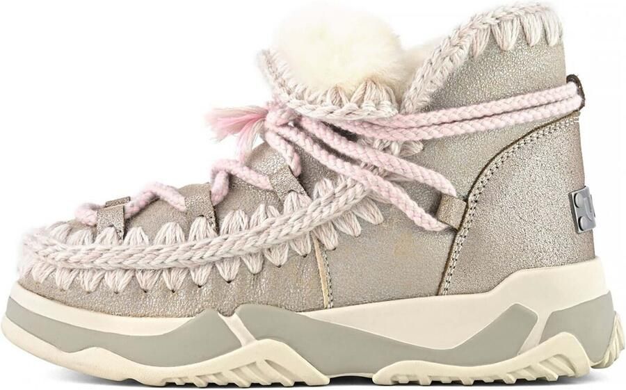 MOU Snowboots Dames Trainer 02 Scoubidoo Lace Maat: 36 Materiaal: Leer Kleur: Zilverkleurig - Foto 11