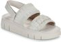 Mou Geborduurde Witte Plateau Sandalen Gray Dames - Thumbnail 2
