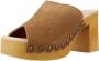 Mustang Coyote Platform Sandals Brown Dames - Thumbnail 3