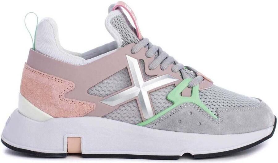 Munich Dames Clik 41 Sneakers in Grijs Roze Leer Mesh Grijs Dames - Foto 2