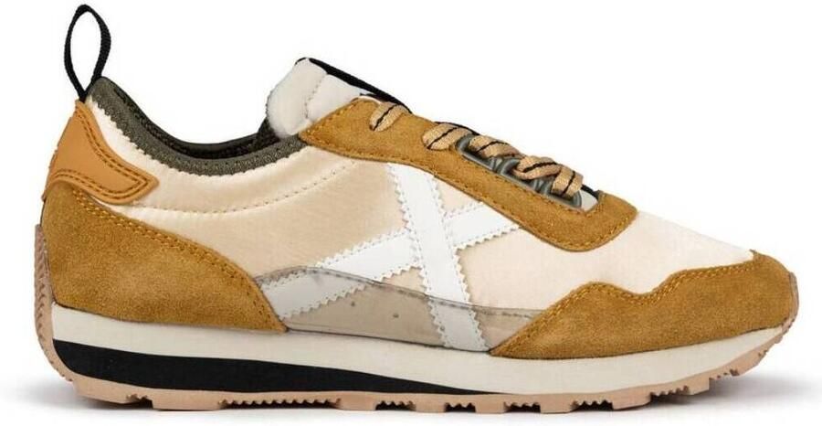 Munich Beige Retro Sneaker met Dubbele Zool Multicolor Dames