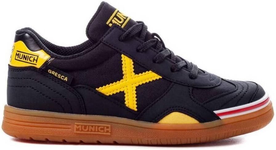 Munich Gresca Jr. zaalvoetbalschoenen zwart geel Imitatieleer 35 - Foto 2