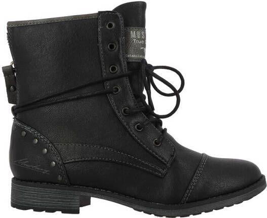 Mustang Shoes Veterlaarsjes met vetersluiting om de schacht