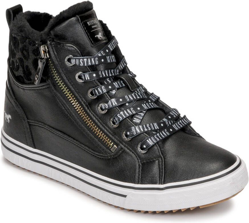 Mustang Shoes Sneakers met gedessineerde kraag van imitatiebont - Foto 3