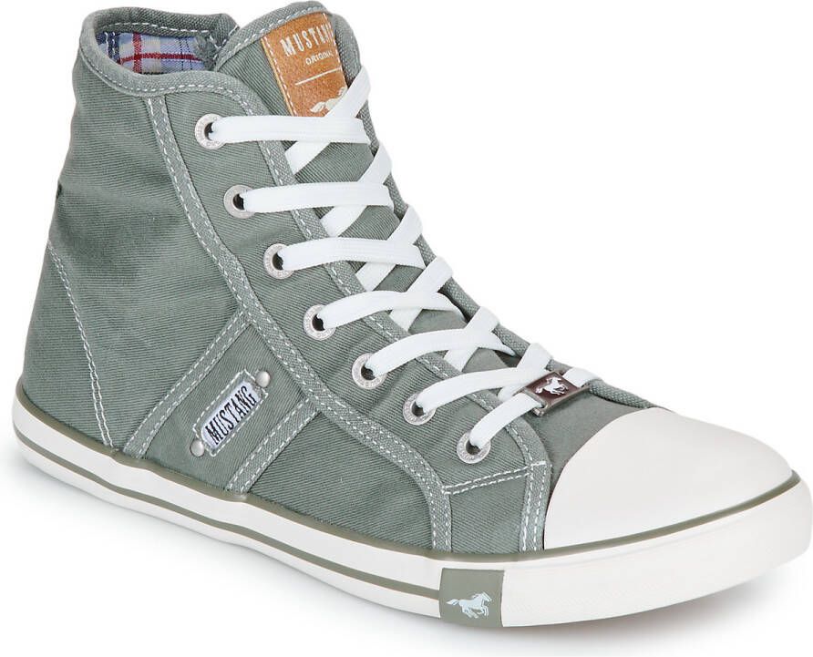 Mustang Shoes Sneakers High-Top-Sneaker Vrijetijdsschoen high top-sneaker veterschoen met label in de loopzool